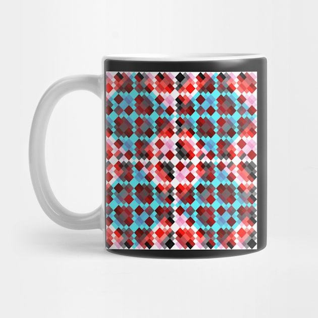 Modern Abstract Geometric Red Blue by StephersMc